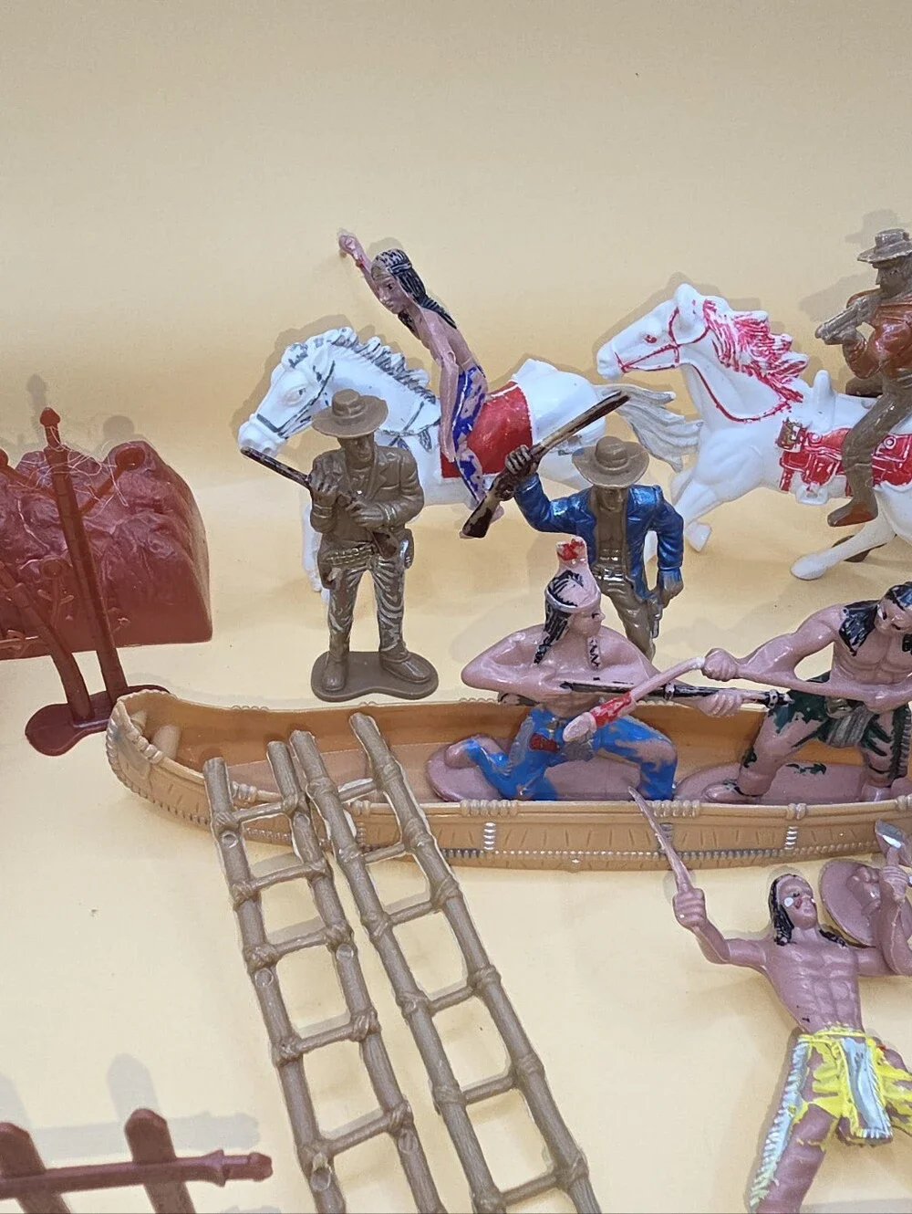 Vintage Cowboy Indian Lot Horses Farm Animals